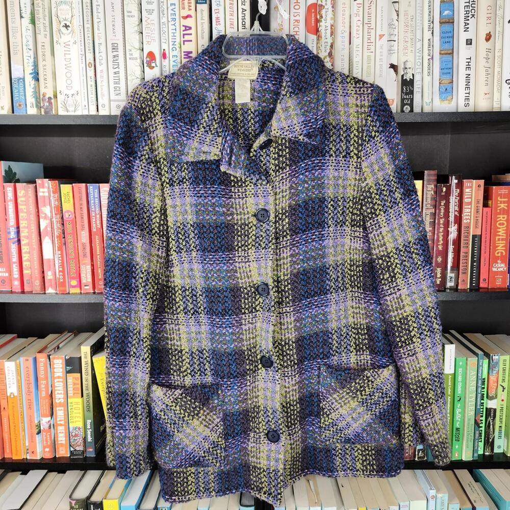 Boyne Valley Weavers Handcrafted Wool Blend Plaid Jacket